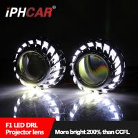 IPHCAR Hot Wheel Cree Chip Led Angel Eye Hid bi xenon car Lighting Automotive Headlight Led DRL