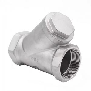 Water Industrial Usage Female Thread Connector SS304 Y Type PTFE Seal Valve Strainer