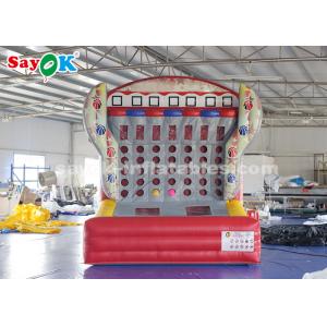 China Inflatable Outdoor Games 0.4mm PVC Tarpaulin Inflatable Sports Games Connect Four 4 In A Row Basketball Game supplier