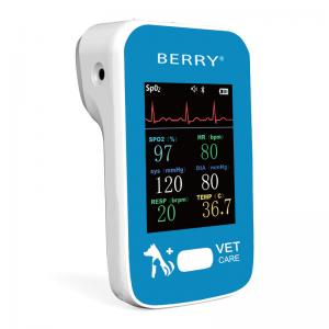 China Bluetooth BLE 5.0 Veterinary Patient Monitor Berry Pet Health With Spo2 Parameters 2 Kg Weight supplier