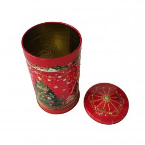 China 9mm Dia Christmas Musical Tin With Slip Cover Cookie Sweets Tin Box Packaging supplier