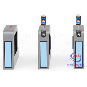 8" Screen Swing Barrier Gate AI Temp Scanner Turnstile With Face Recognition Camera