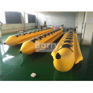 China Yellow 8 Seats Inflatable Toy Boat Water Game Banana Boat Inflatable Water Toy supplier