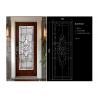 Arctic Patterned Window Door Suit Decorative Frosted Glass Brass / Nickel /