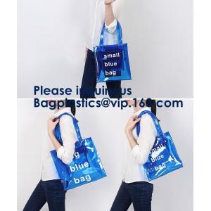 Stylish Waterproof Transparent Clear Tote PVC Beach Bag,Girls Fancy Clear Transparent Pvc Handbag Beach Shoulder Sling