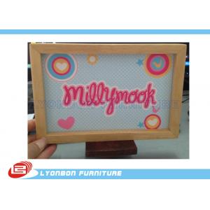 China Eco MDF Wood Engraving Logo SGS ISO For Grocery Store Promotion supplier