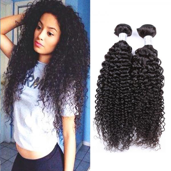 Virgin Kinky Curly Hair 7A Peruvain Human Hair Weave Extensions 3 Bundles