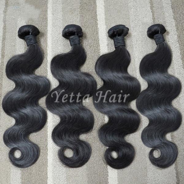 Unprocessed Virgin Malaysian Hair Extensions Body Wave Hair Weave 1B#