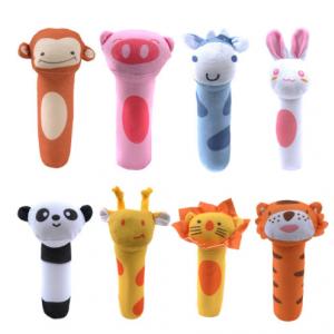 China Animal Hand Grasping  Newborn Plush Toys Cartoon  Baby Hand Ring supplier
