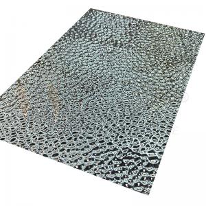 Decorative 8K Mirror Black Titanium Honeycomb Design Pattern Stainless Steel Embossed Finished