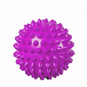 Purple PVC Spiky Exercise Ball Massage Trigger Point Hand Exercise Pain Relieve