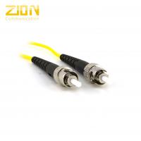 China Singlemode 9 / 125 μm ST to ST Simplex Fiber Optic Patch Cord in Yellow PVC Jacket on sale
