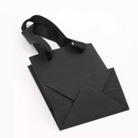 China Waterproof Oilproof Clothing Paper Bags Supermarket Black Paper Shopping Bags on sale