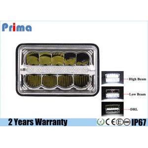 China 4X6 LED Headlights Kits High Low DRL Crystal Clear Sealed Beam For Jeep Peterbilt Kenworth supplier