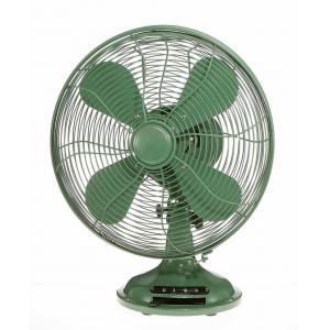 China Green Industrial 10 Inch Retro Table Fan 3 Speed Rotary Switch Air Cooling supplier