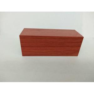 China Reddish Brown Rectangle Wood Finish Aluminium Profiles , Standard Aluminum Extrusion supplier