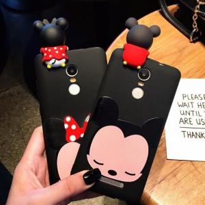 China Hot Selling 3d Soft PVC Mickey Minne Silicone Phone Case Phone Cover , Black Color , Best Christmas Gift supplier