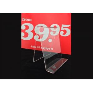 China Custom Clear Acrylic Sign Holder , Acrylic Menu Poster Holders For Display supplier