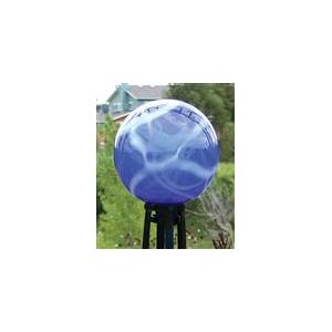 China Gardening Blue and White Swirl  balls with poly resin Gazing Ball Stands  supplier