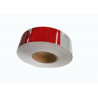 China Red And White Retro Adhesive Reflective Tape For Vehicles  , Reflective Marking Tape on sale