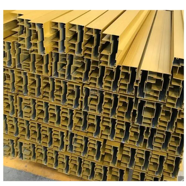 custom Anodized Brushed Champagne Color Aluminum Profile