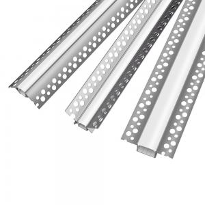 China Bend LED Strip Aluminum Light Channel Plaster Aluminum Extrusion Parts supplier