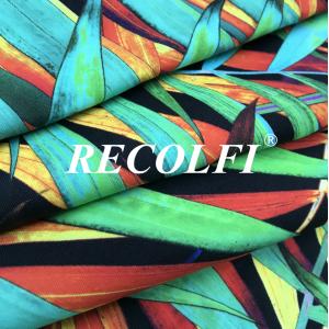 China Recycled Floral Print Fabric , Four Way Stretch Fabric For Texworld Usa Swim Sports supplier