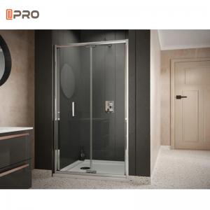 China Transparent Installing Internal Bi Fold Bathroom Door Double Frosted Glass supplier