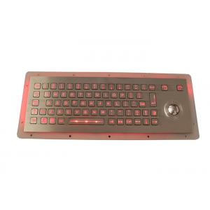 China Stainless Steel Industrial Keyboard With Trackball IP67 Panel Mount 0.45mm Key Travel supplier