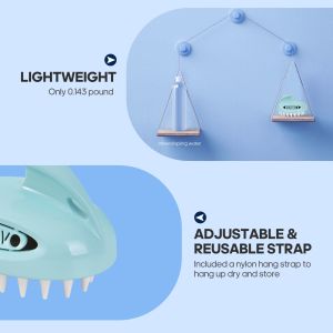 China Blue Easy Clean Scalp Massager With 3 Interchangeable Scrubbers wholesale