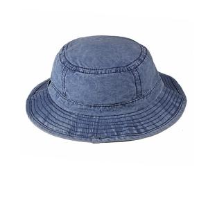 China Ladies Blue Tie Dye Men'S Boonie Bucket Hats , Washed Denim Fishing Hat supplier