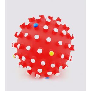 China Paw / Bone Pattern Rubber Safe Chew Toys For Dogs / Puppy Cat Red And Green Color supplier