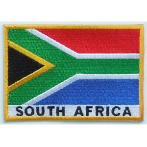 China Stick-on and six thread colors, 50-80mm, 100% twill South Africa national embroidered flag patches supplier