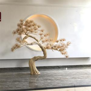 Yellow Artificial Poly Resin Pine Trees Needle Branch Club Festivals Occasion Decoration