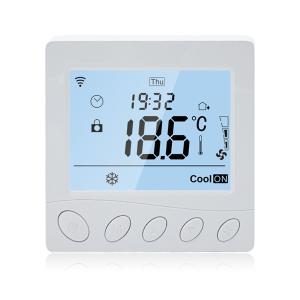China R3W.963 Original Manufacturer LCD Programmable Smart WiFi/485 Modbus Fan Coil Thermostat Working with Alexa and Google supplier
