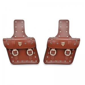 Motorcycle Saddle Bag Big PU Leather 31 x 31 x 13cm Motorcycle Side Bag