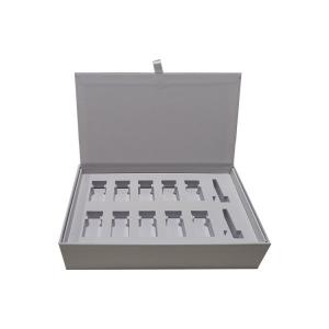 China White Cosmetic Gift Box Large Magnetic Lid With Foam Cut Out supplier