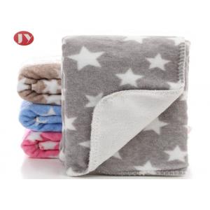 China Wholesale Cheap Knit printed coral plush fleece baby blanket  warm  thick double layers supplier