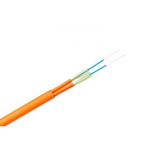 GJFJV Fiber Optic Indoor Cable Tight Buffer Duplex Flat Cord 5 KN/M Crush Resistance