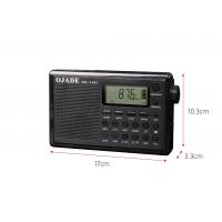 China ABS plastic rechargeable fm radio lcd display Type-C charger Jack with AUX jack on sale