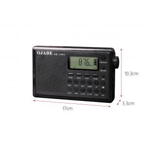 China ABS plastic rechargeable fm radio lcd display Type-C charger Jack with AUX jack supplier