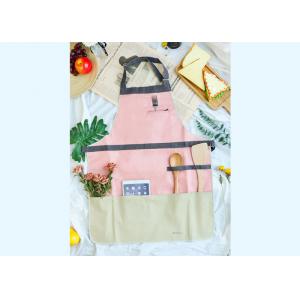 Back Coating Waterproof Canvas Garden Apron With Suede And Zipper Pocket