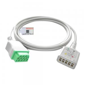 OEM Practical ECG Trunk Cable , Multifunctional ECG Cable 3 Lead