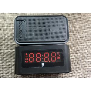 China Black Bluetooth Speaker Alarm Clock Wireless 1200mAh 60HZ - 18KHZ supplier