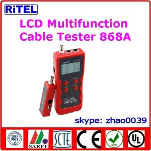 China all-in-one LED display cable tester & locator 868 for wire, lan and coaxial cable with RJ11, RJ45, BNC, USB, 1394 ports supplier