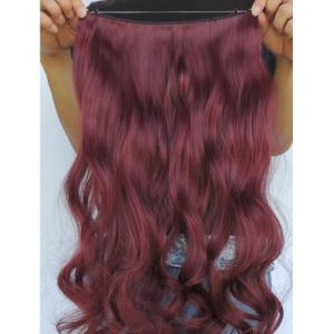 Tangle Free Natural Synthetic Colored Hair Extensions Clip In with 16"