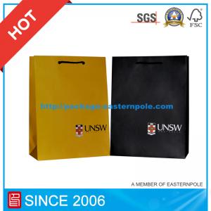 Spot UV Yellow and Black Paper Shopping Gift Bag