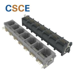 China 5225 séries jaque do PWB de 1 x de 7 RJ45 Jack modular RJ45 para a placa PC/interruptor/router supplier