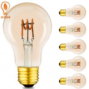 A19 A60 Decorative Outdoor LED Light Bulbs E27 Spiral Filament Bulb Dimmable 4w 6w