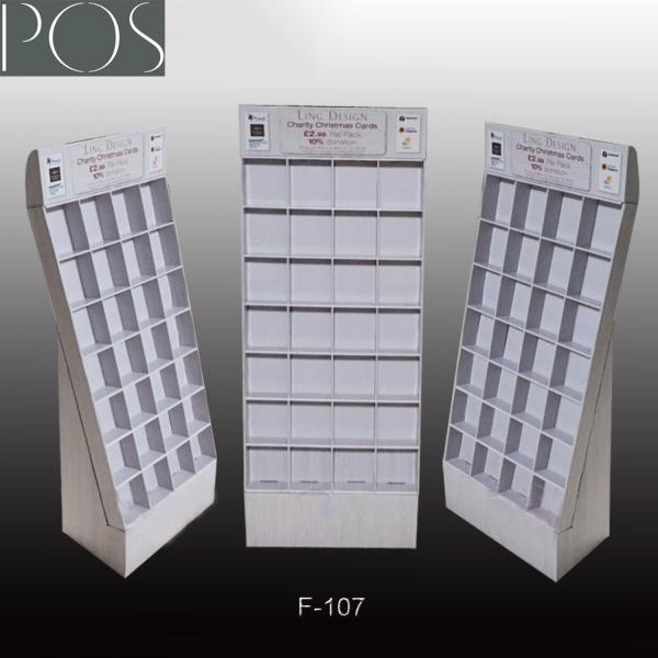 4C printing box Floor display stand dividing wall with boxes